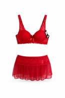 Conjunto Tule com Saia Vermelho