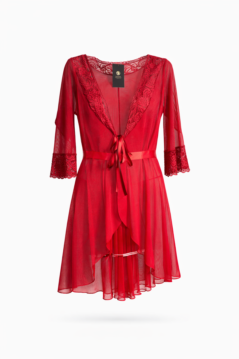 Conjunto com Robe em Tule