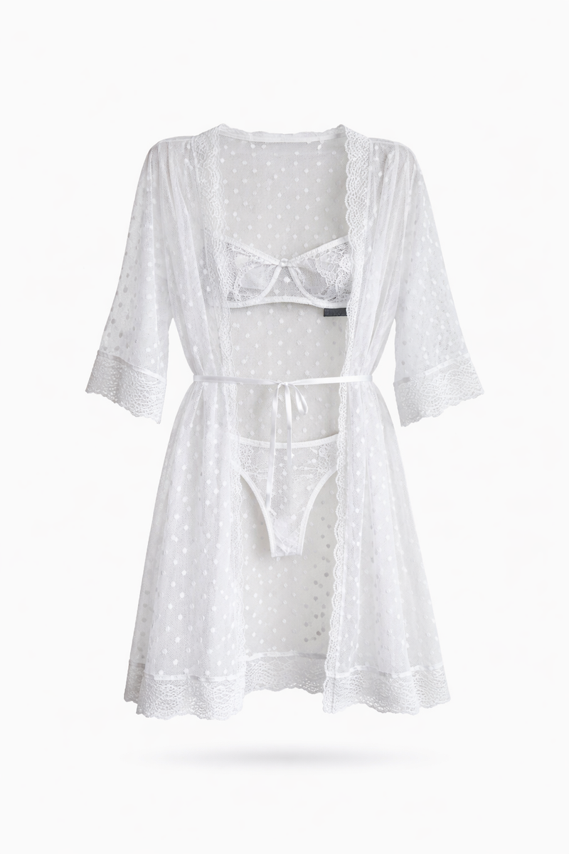 Conjunto Com Robe em Tule
