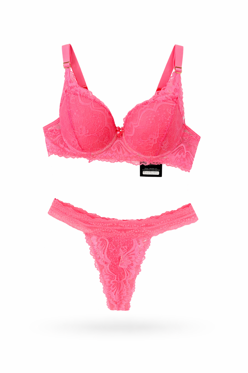 Conjunto Rendado Coral NEON