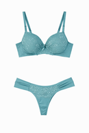 Conjunto Poliamida Rendado Verde
