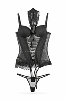 Kit Completo Corset Preto (Cinta Liga)