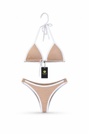 Biquíni bicolor Asa Delta Nude/Branco