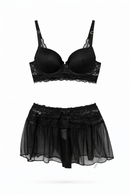 Conjunto Tule com Saia Preto