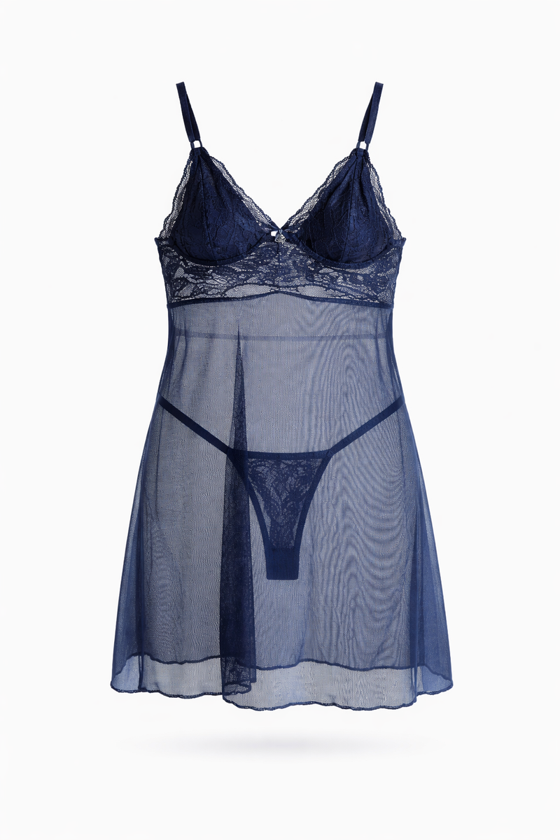 Camisola Azul com Calcinha